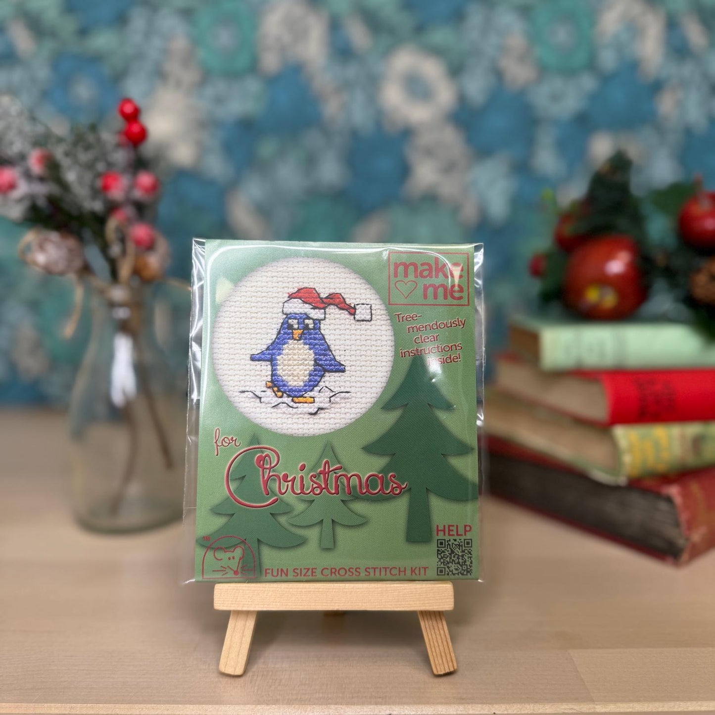 Christmas Penguin Mini Cross Stitch Kit