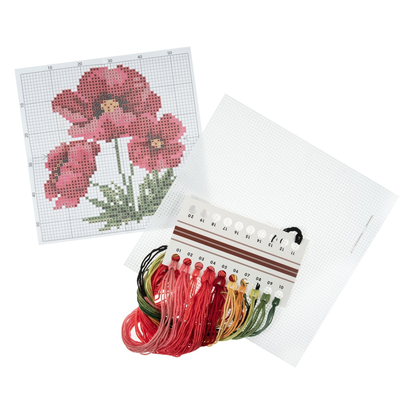 Trimits Stitch your Own Poppies Cross Stitch Craft Kit