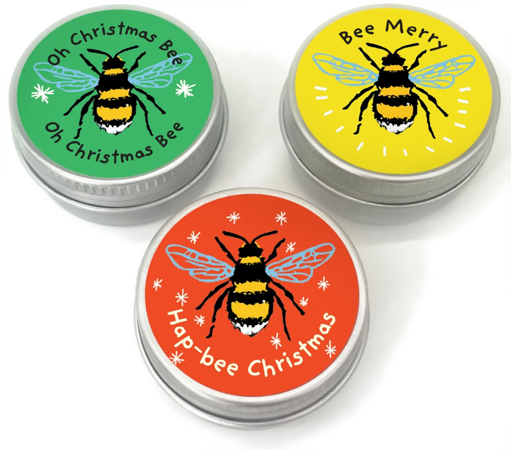 Seedball Christmas Bees Mini Tins (Set of Three)