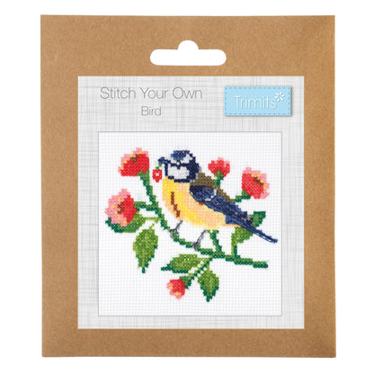 Trimits Stitch your Own Blue Tit Cross Stitch Craft Kit