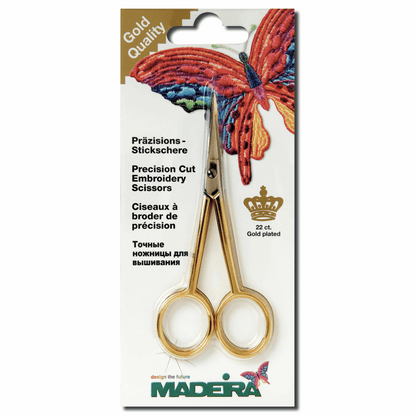 Gold-Plated Curved Embroidery Scissors