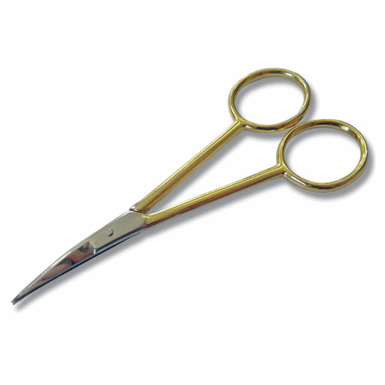 Gold-Plated Curved Embroidery Scissors