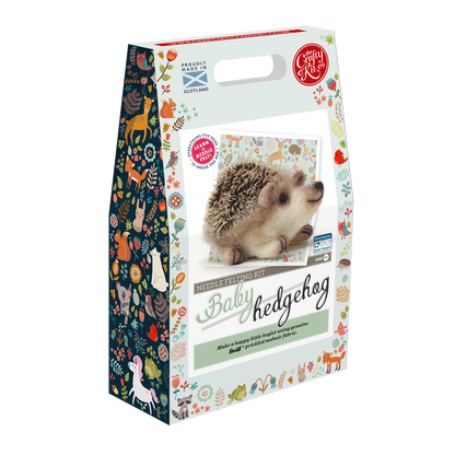 The Crafty Kit Company Needle Felted Baby Hedgehog Kit - Box