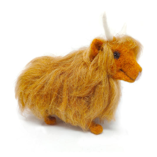 The Crafty Kit Company Highland Cow Needle Felting Kit