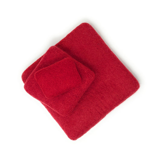 Eco-friendly Felting Mats - RED - in 3 sizes