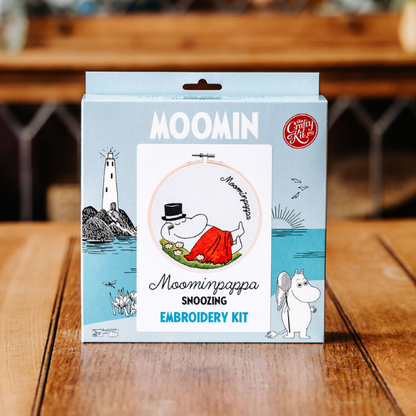 Moomin Embroidery Kit - Moominpappa Snoozing Embroidery Kit