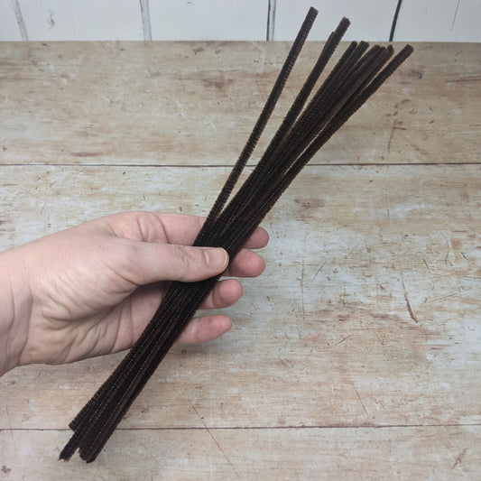 Pipe Cleaners - Dark Brown (pack of 10)