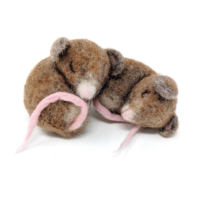 The Crafty kit Company Sleepy Mice Needle Felting Kit