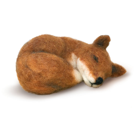 The Crafty Kit Company Sleepy Fox Needle Felting Kit 