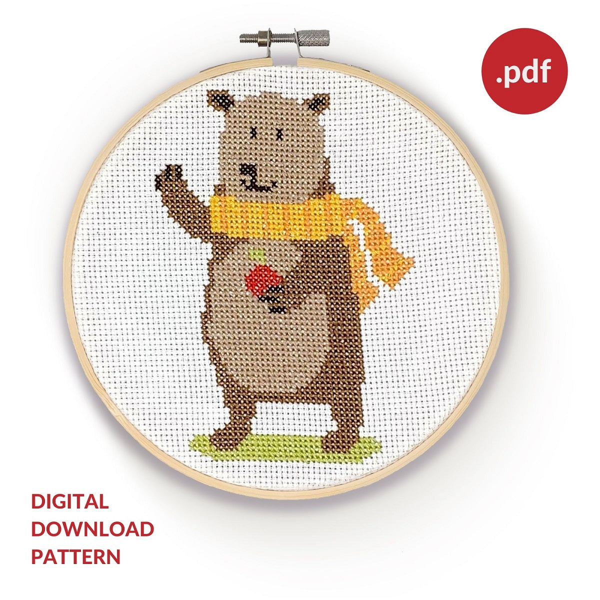 PDF Pattern - Cross Stitch Bear