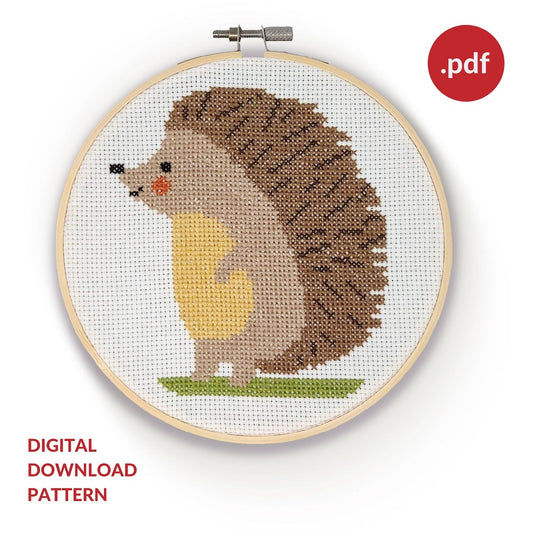 PDF Pattern - Cross Stitch Hedgehog