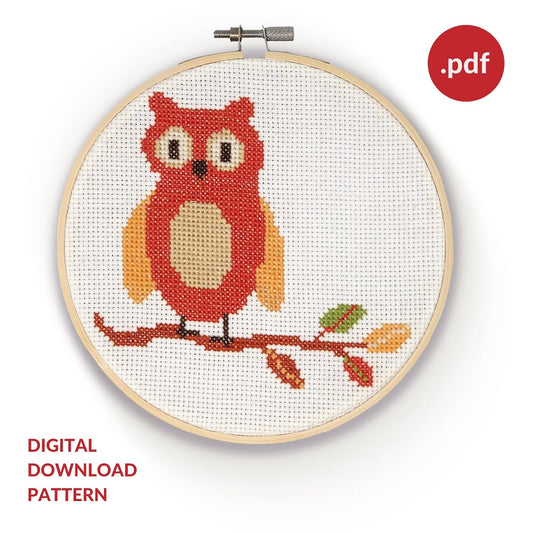 PDF Pattern - Cross Stitch Owl